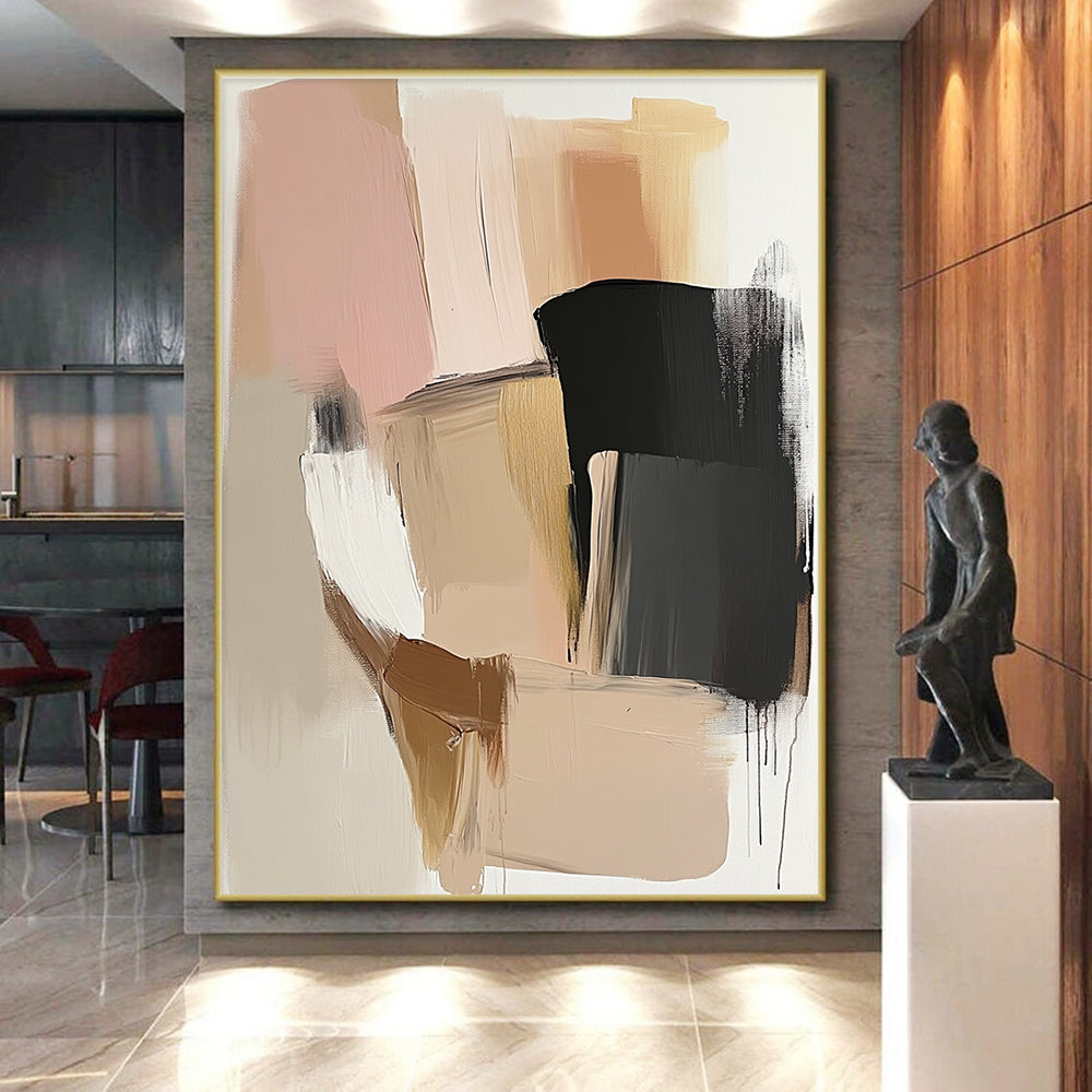 Pastel Block Abstract Painting with Gentle Harmony WINK771