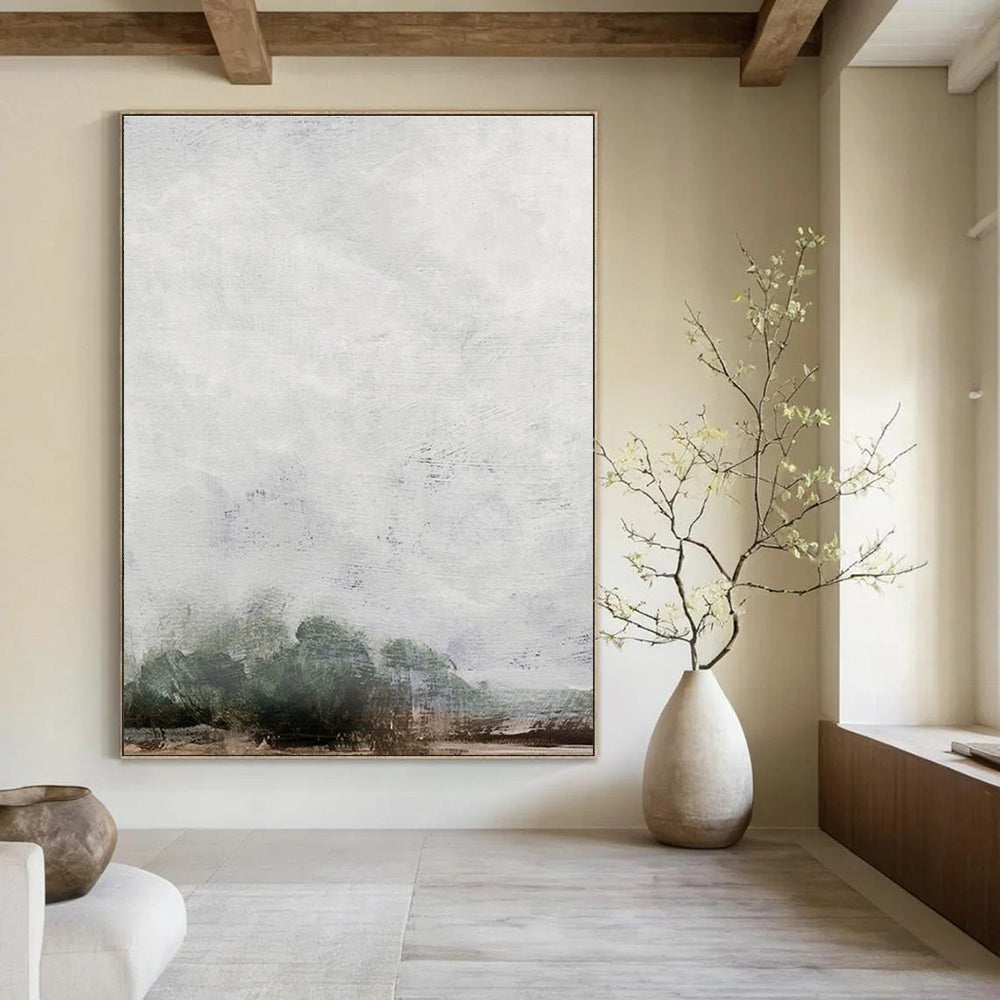 Ethereal Misty Landscape Abstract for Serene Bedrooms HENG221