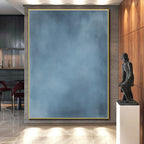 Smooth Blue Surface Abstract Painting with Calming Serenity WINK134