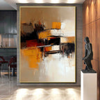 Warm Toned Abstract Painting with Cozy Energy WINK578