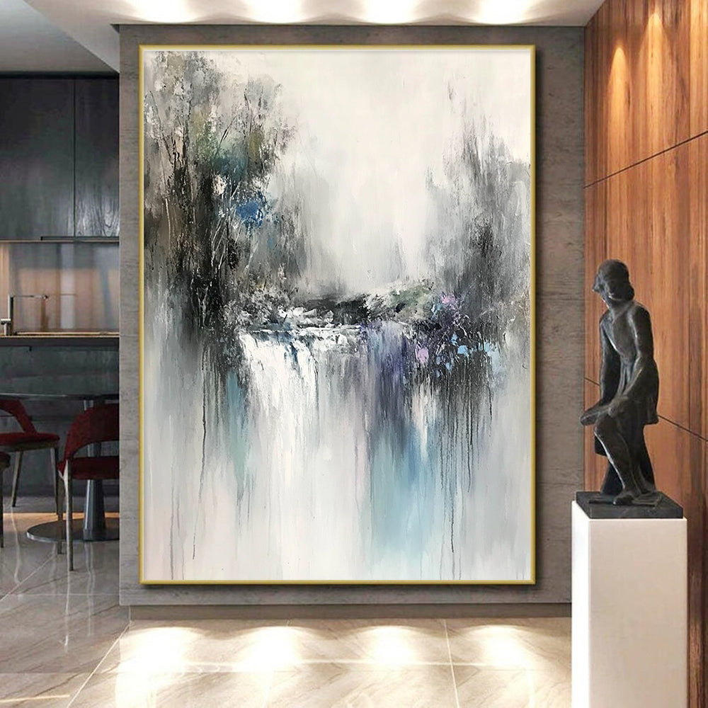 Misty Abstract Landscape Painting with Enigmatic Beauty WINK436