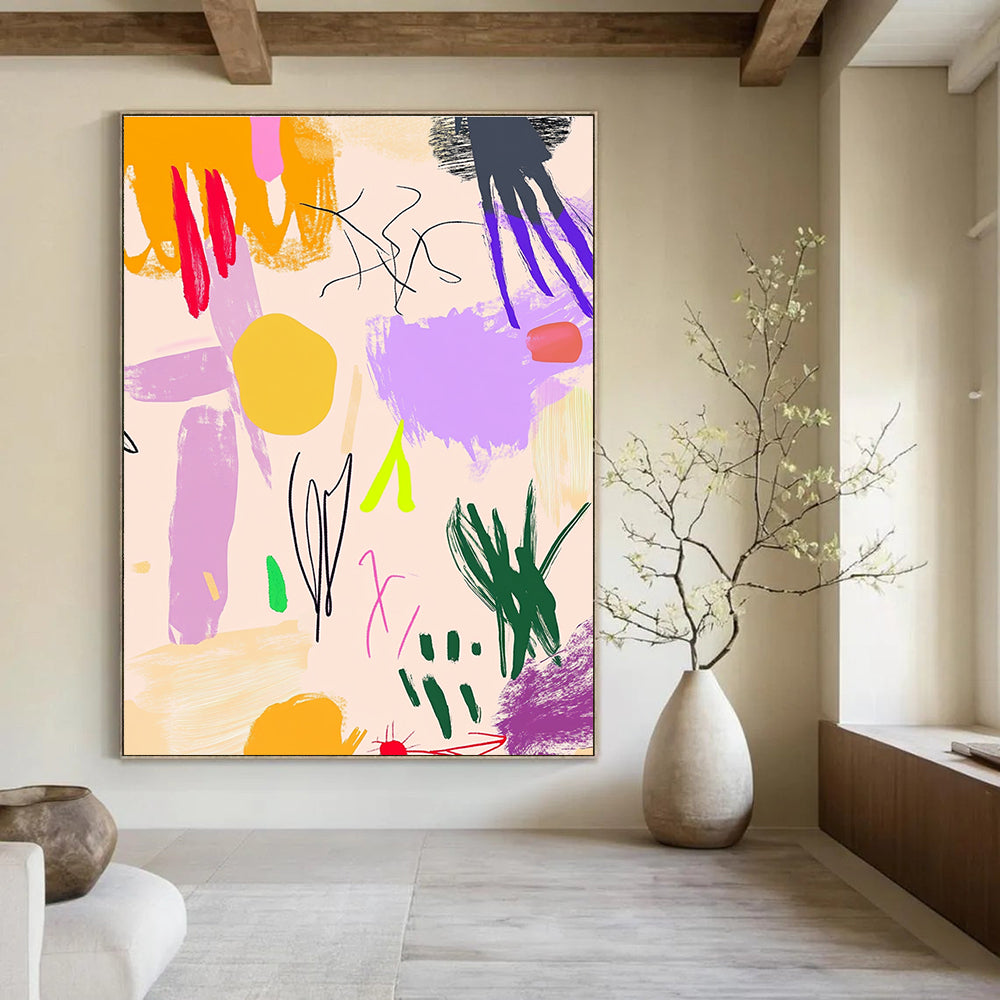 Colorful Abstract Doodles - Playful Expressive Abstract Art GAB0442