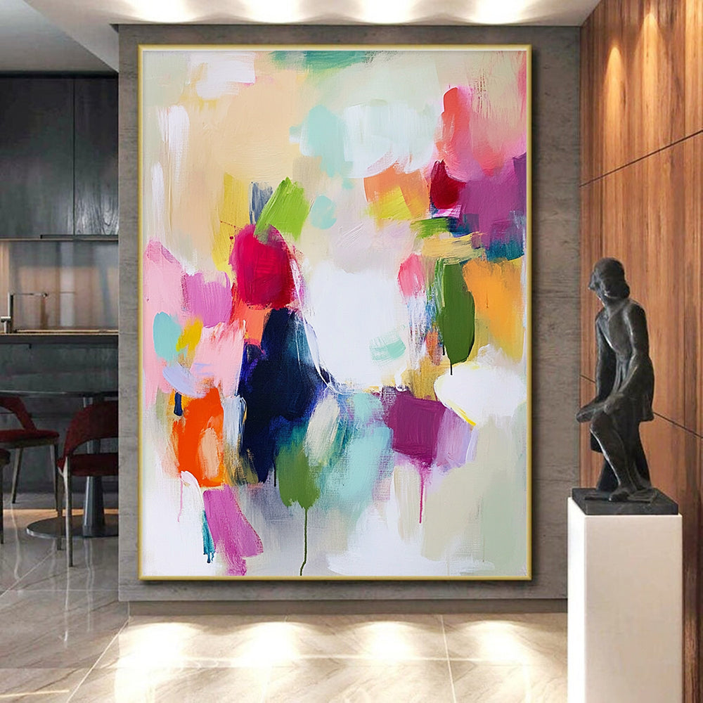 Pastel Colorful Abstract Painting with Whimsical Charm WINK685
