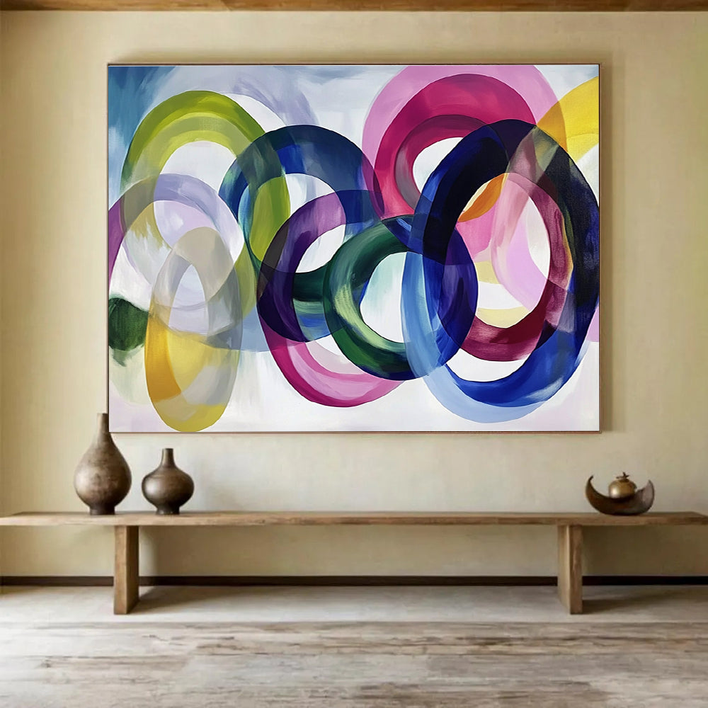 Colorful Intertwined Rings  Joyful Connections ABS116