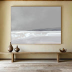 Pale Landscape Abstract Painting for Neutral - Toned Spaces YHT137