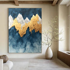 Gold Mountain Abstract - Luxe Landscape with Metallic Accents GAB0554