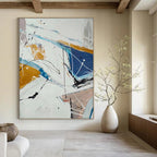 Energetic Abstract Lines Abstract Painting for Advertising Agency Meeting Rooms HENG049