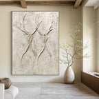 Textured Antler Forms Abstract Painting of Natural Textures GAB0112
