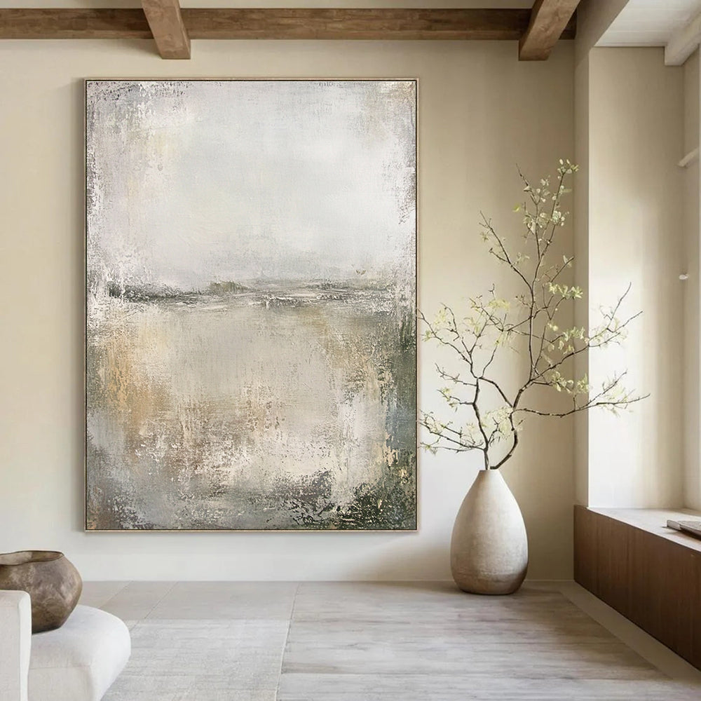 Misty Landscape Abstract - Ethereal Minimalist Abstract Painting GAB0655