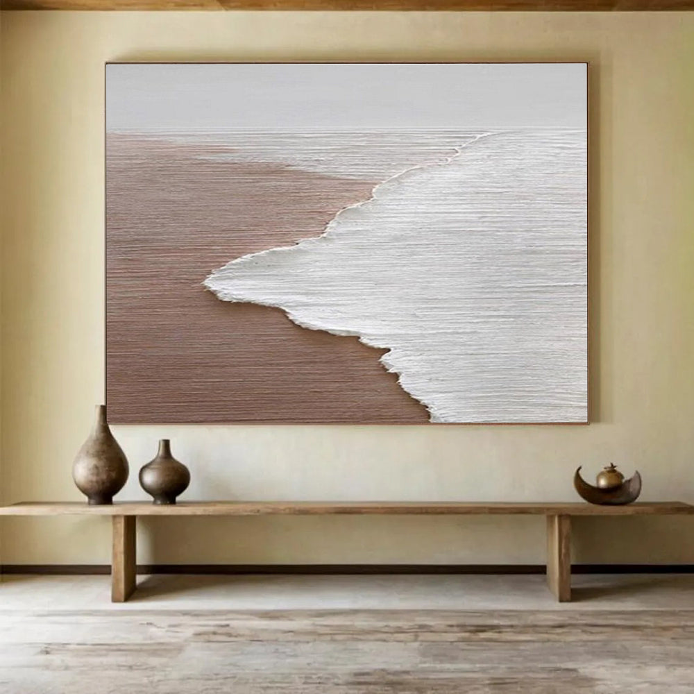 Beach Wave Abstract Painting for Coastal Homes YHT178