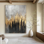 Gold - Forest Abstract Painting for Elegant Living Rooms GAB0860