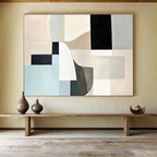 Soft - Toned Geometric Abstract  Harmonious Shapes ABS101