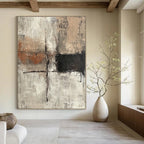 Earth - Toned Abstract Painting for Warm Interiors GAB0739