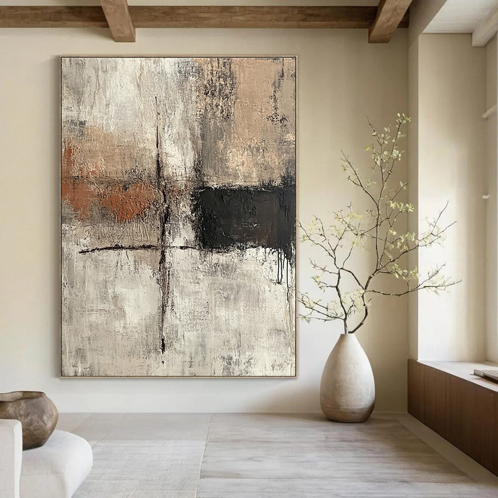 Earth - Toned Abstract Painting for Warm Interiors GAB0739