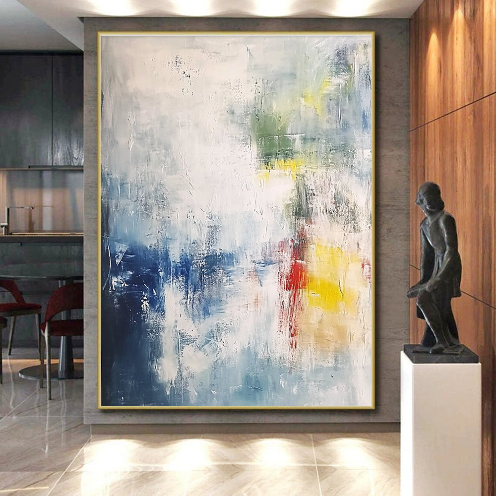 Light - Toned Abstract Painting with Subtle Color Accents WINK810