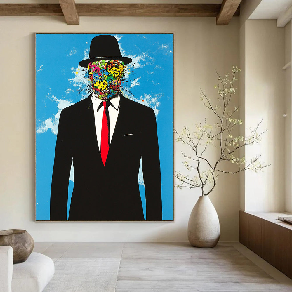 Colorful Graffiti Face Abstract Painting of Urban Identity GAB0194