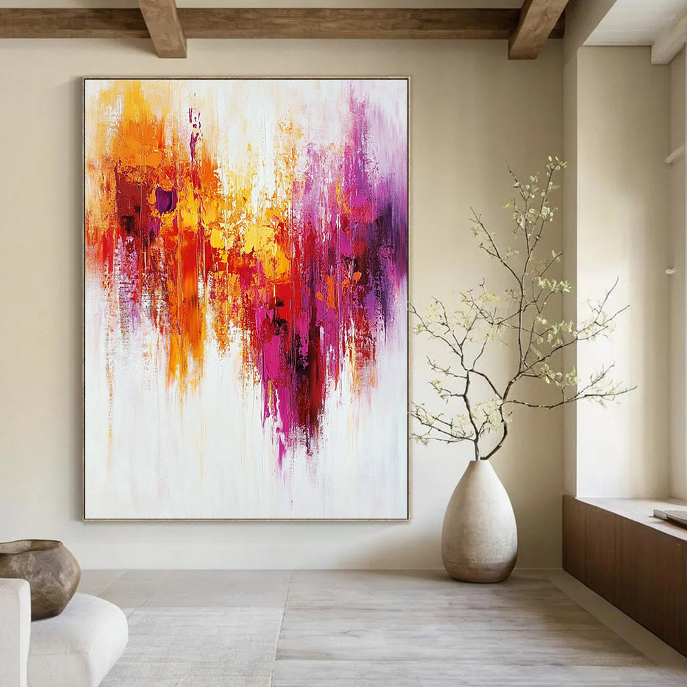 Vibrant Color Burst Abstract Painting for Modern Art Galleries GAB1233