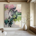 Textured Expressive Flower Bouquet Abstract Painting for Lively Interiors HENG271