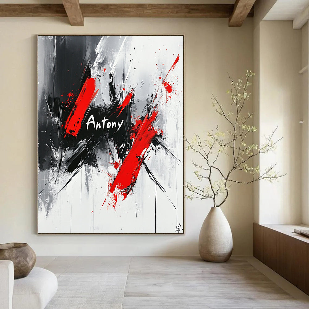 Bold “Antony” Abstract Energetic Graphic Abstract Painting GAB0289
