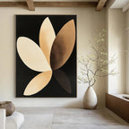 Minimalist Petal Shapes Abstract Painting of Subtle Elegance GAB0130