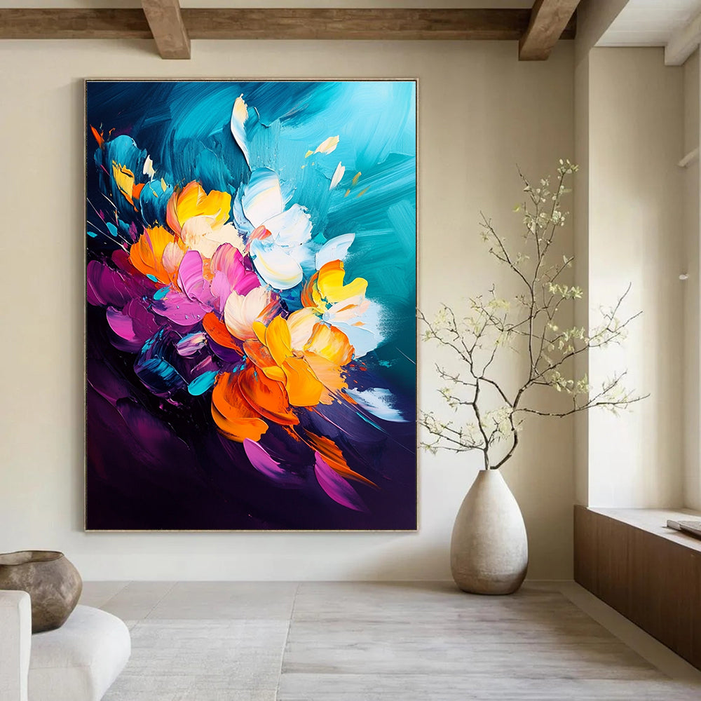 Bold Floral Abstract - Lush Botanical Abstract Art GAB0487
