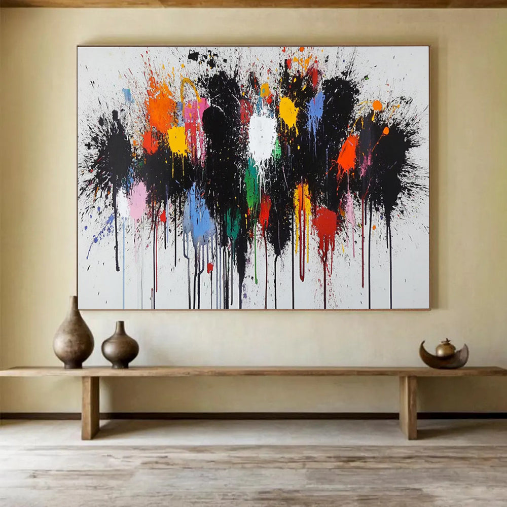 Color Splash Abstract Painting for Creative Studios YHT193