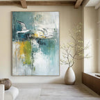 Flying Birds Abstract Painting for Coastal Cafes GAB0755