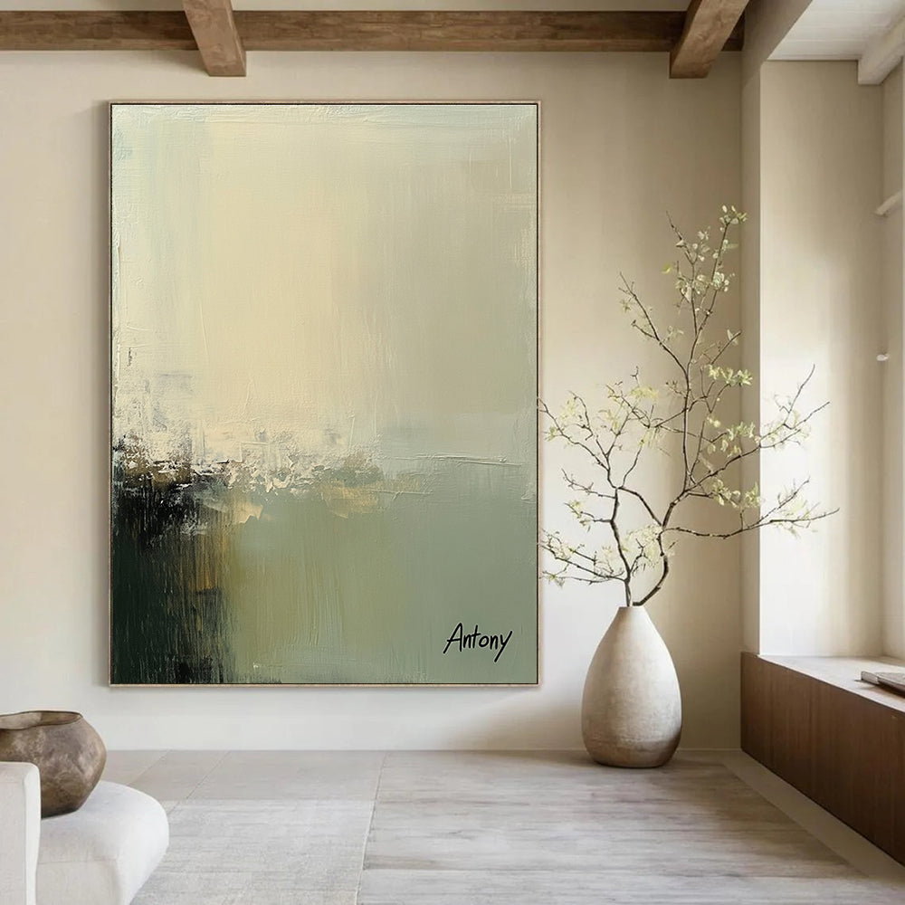 Minimalist Abstract Landscape Painting for Scandinavian - Inspired Living Rooms GAB1227