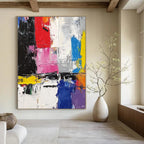 Colorful Block Abstract Painting for Modern Art Galleries GAB0977