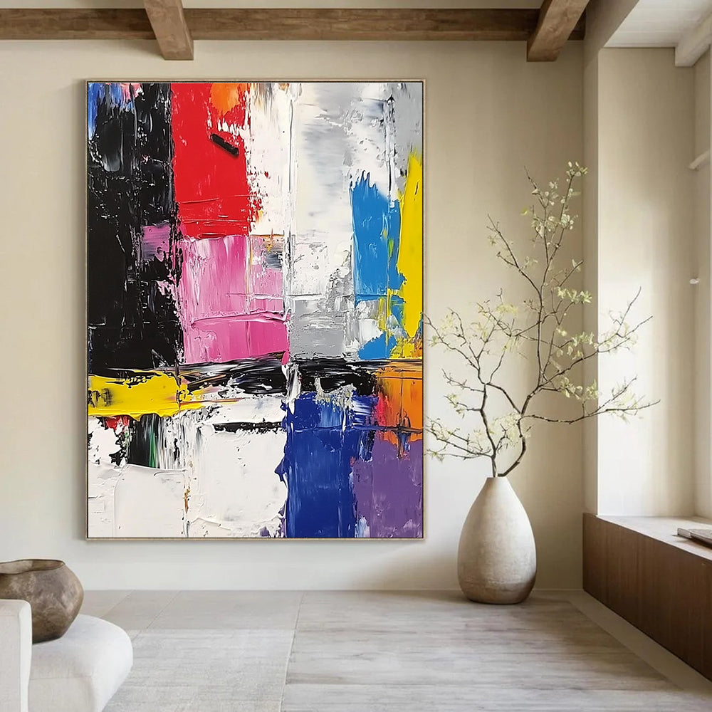 Colorful Block Abstract Painting for Modern Art Galleries GAB0977