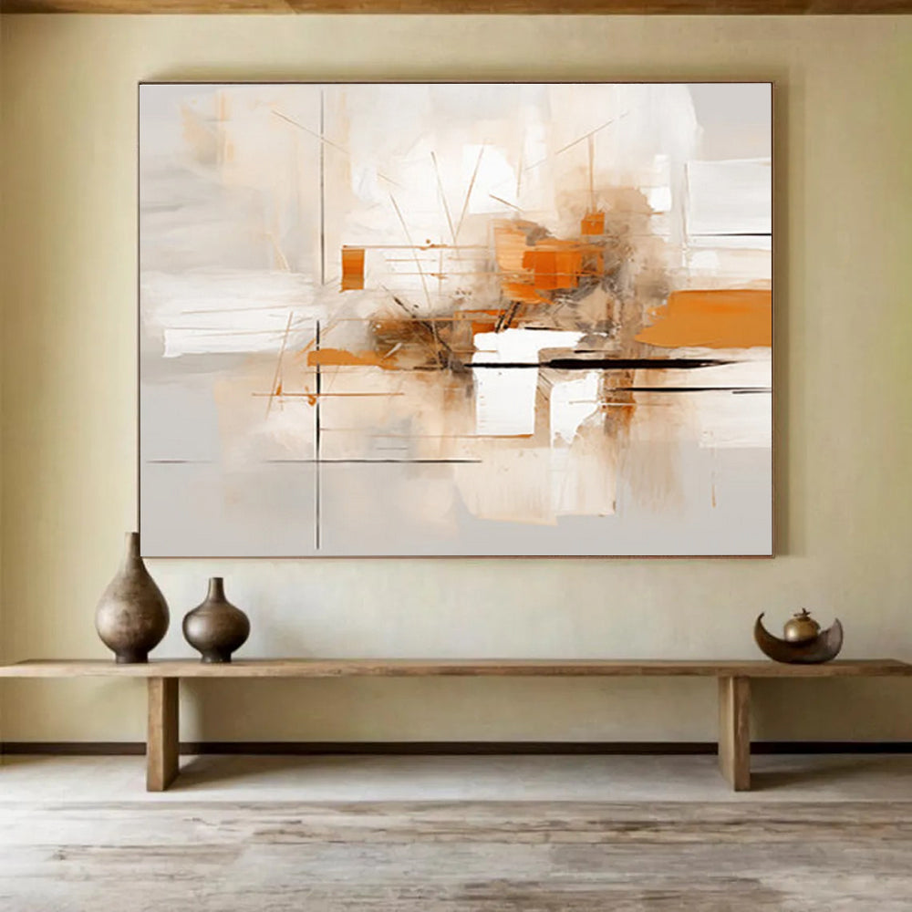 Light Tones Abstract Painting for Airy Spaces YHT096