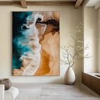 Aerial Beach Wave Abstract - Serene Coastal Abstract Photography GAB0433