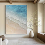 Aerial Beach Waves Abstract Painting for Tropical - Vibe Spaces HENG314