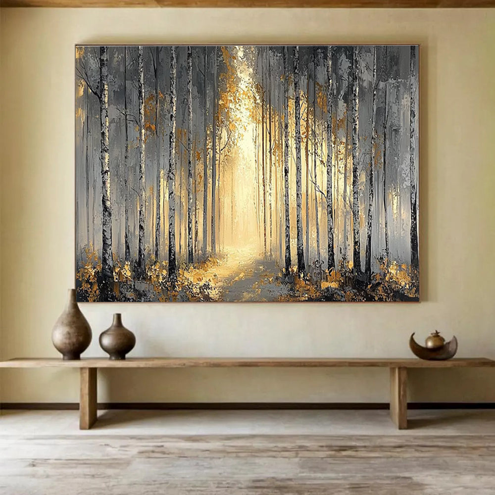 Misty Forest Abstract Painting for Nature - Themed Spas YHT159