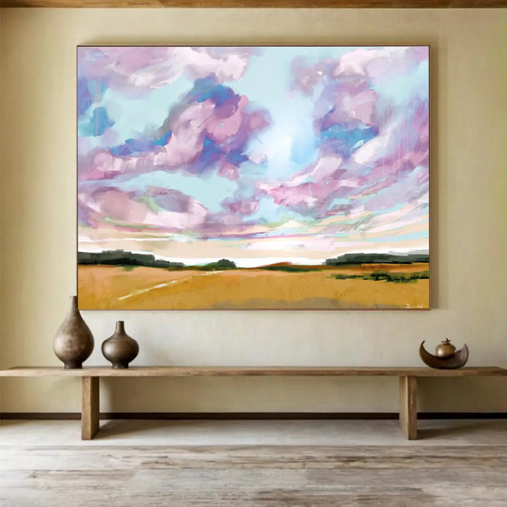 Dreamy Sky Abstract Painting for Bohemian Homes YHT149