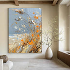 Beachside Grasses Abstract Painting for Coastal - Themed Bars GAB1296