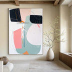 Pastel Geometric Abstract Painting for Charming Boutiques GAB1089