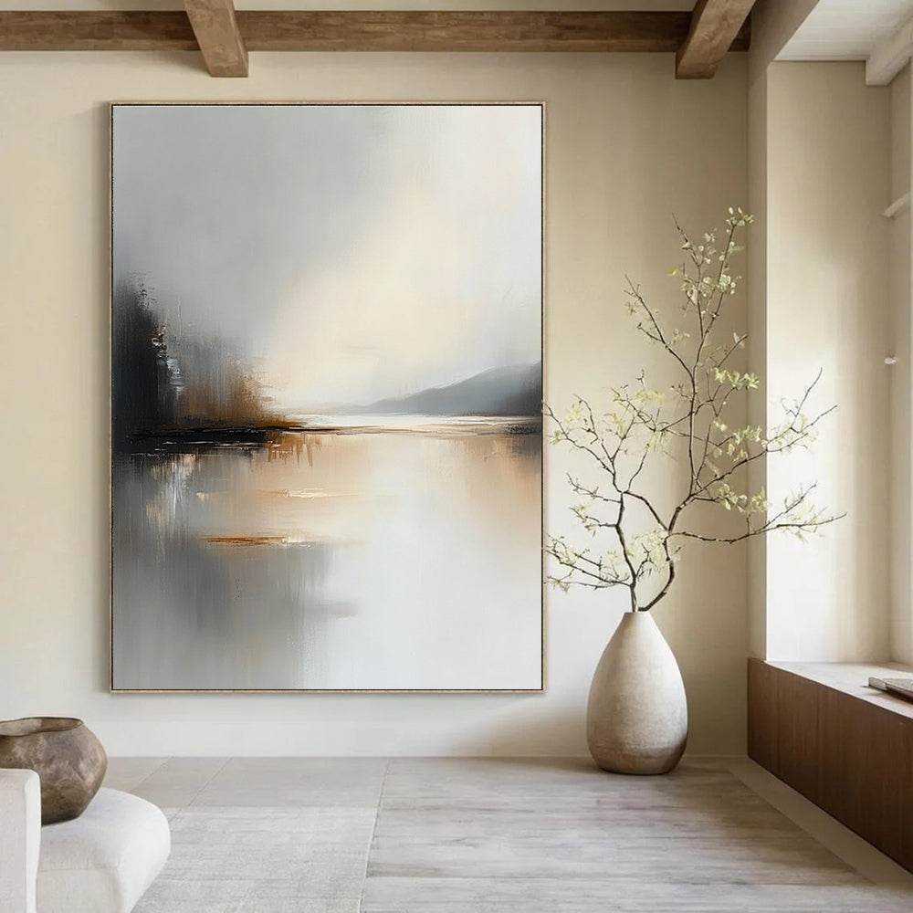 Soft Lake Abstract - Dreamy Landscape Abstract Art GAB0521