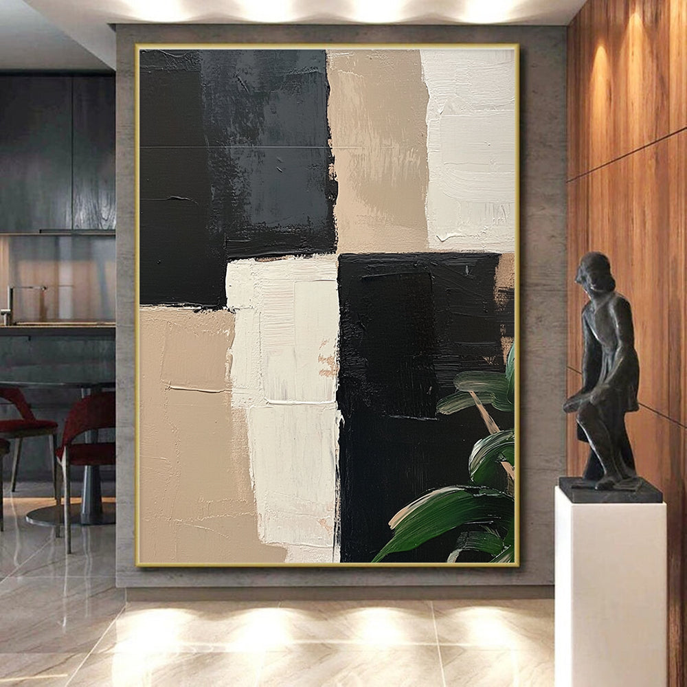 Geometric Color Blocks Abstract Painting with Modern Harmony WINK052
