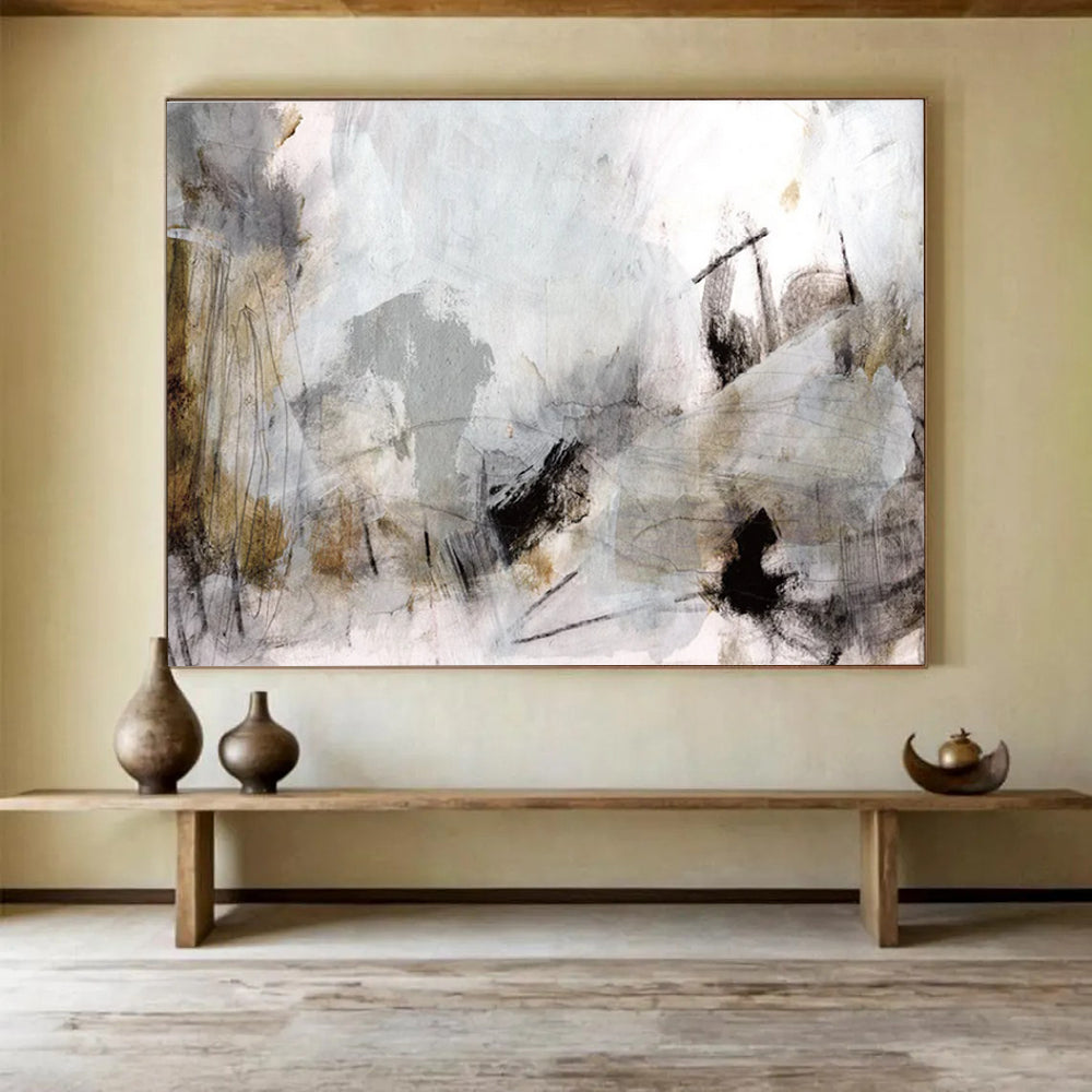 Mixed - Media Abstract Painting for Artistic Workshops YHT135