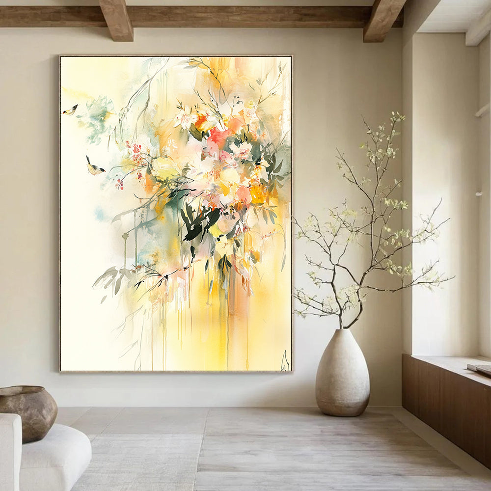 Floral Watercolor Abstract Painting for Romantic - Themed Weddings GAB0985