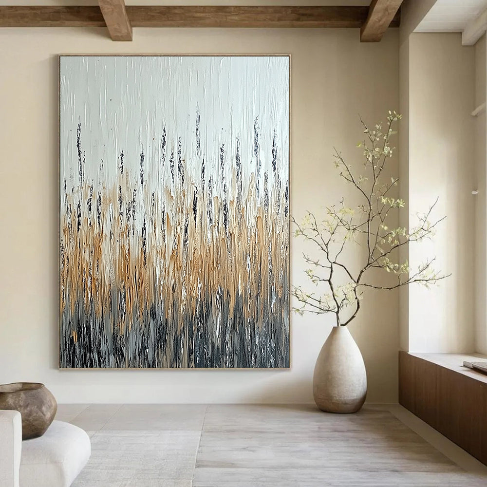 Reed - Like Abstract Painting for Nature - Inspired Decor GAB0699