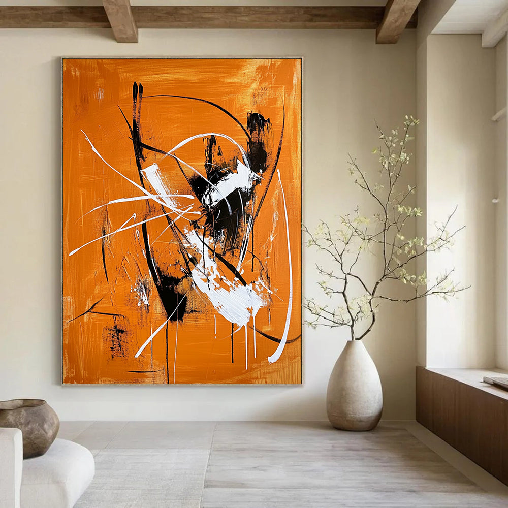Dynamic Line - Driven Abstract Painting for Industrial - Style Spaces GAB0877