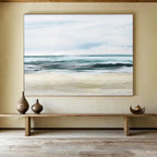 Calm Sea Abstract Painting for Coastal Bedrooms YHT128