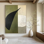 Abstract Leaf Shapes Painting for Nature - Inspired Offices GAB1148