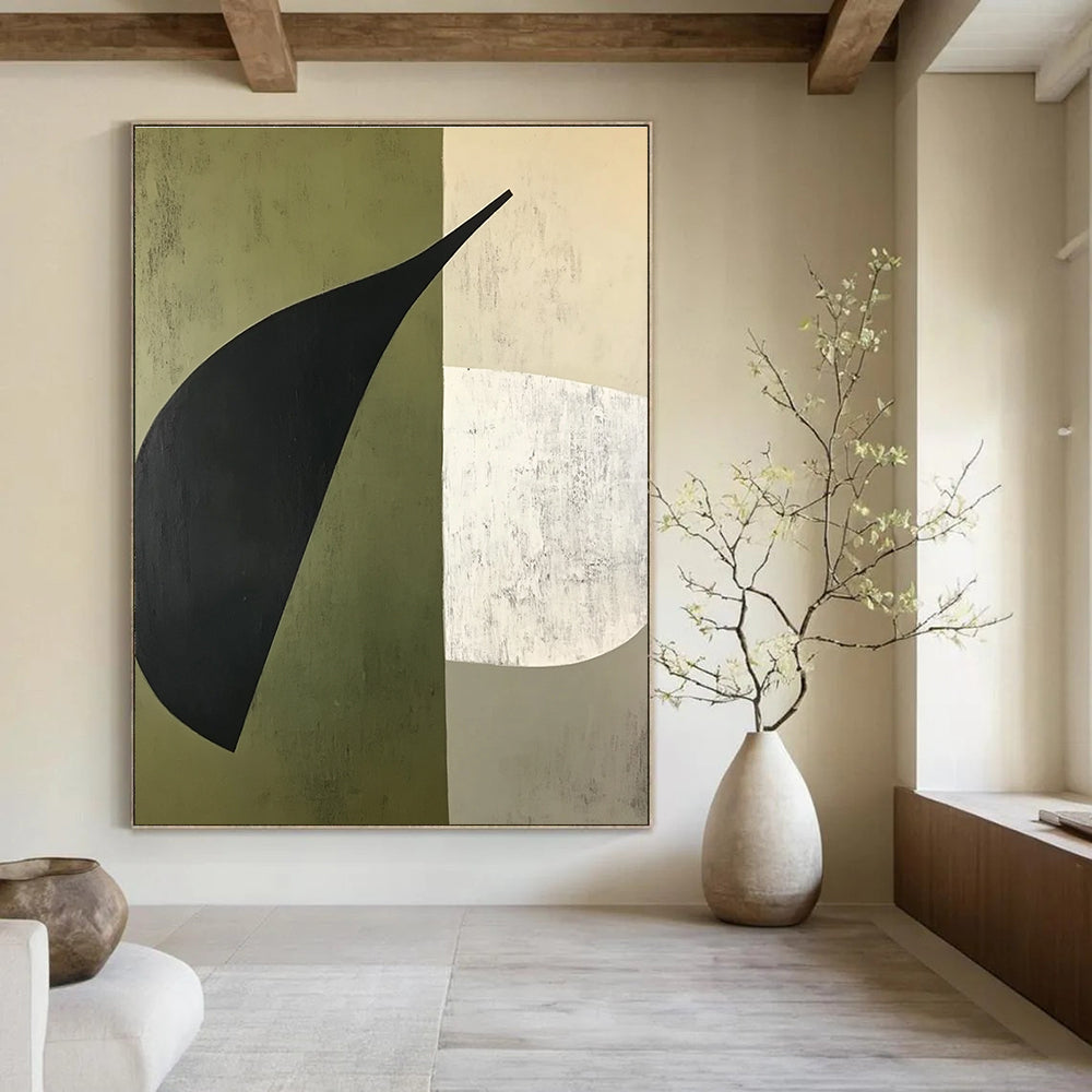 Abstract Leaf Shapes Painting for Nature - Inspired Offices GAB1148