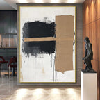 Mixed - Media Abstract Painting with Textural Contrast WINK821