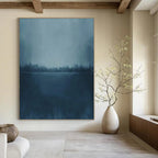 Blue Cityscape Abstract Painting for Urban - Inspired Lofts HENG498