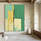 Geometric Color Blocks Abstract Painting of Playful Shapes GAB0139