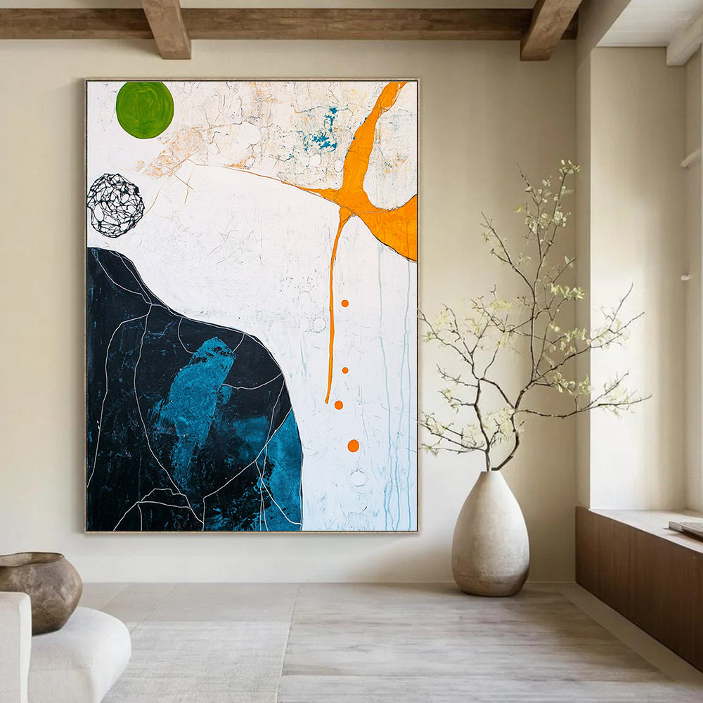 Colorful Abstract Shapes Painting for Creative Spaces GAB0722